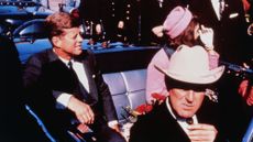 US President John F. Kennedy and First Lady Jacqueline Kennedy in the car where the President would be assassinated on November 22, 1963