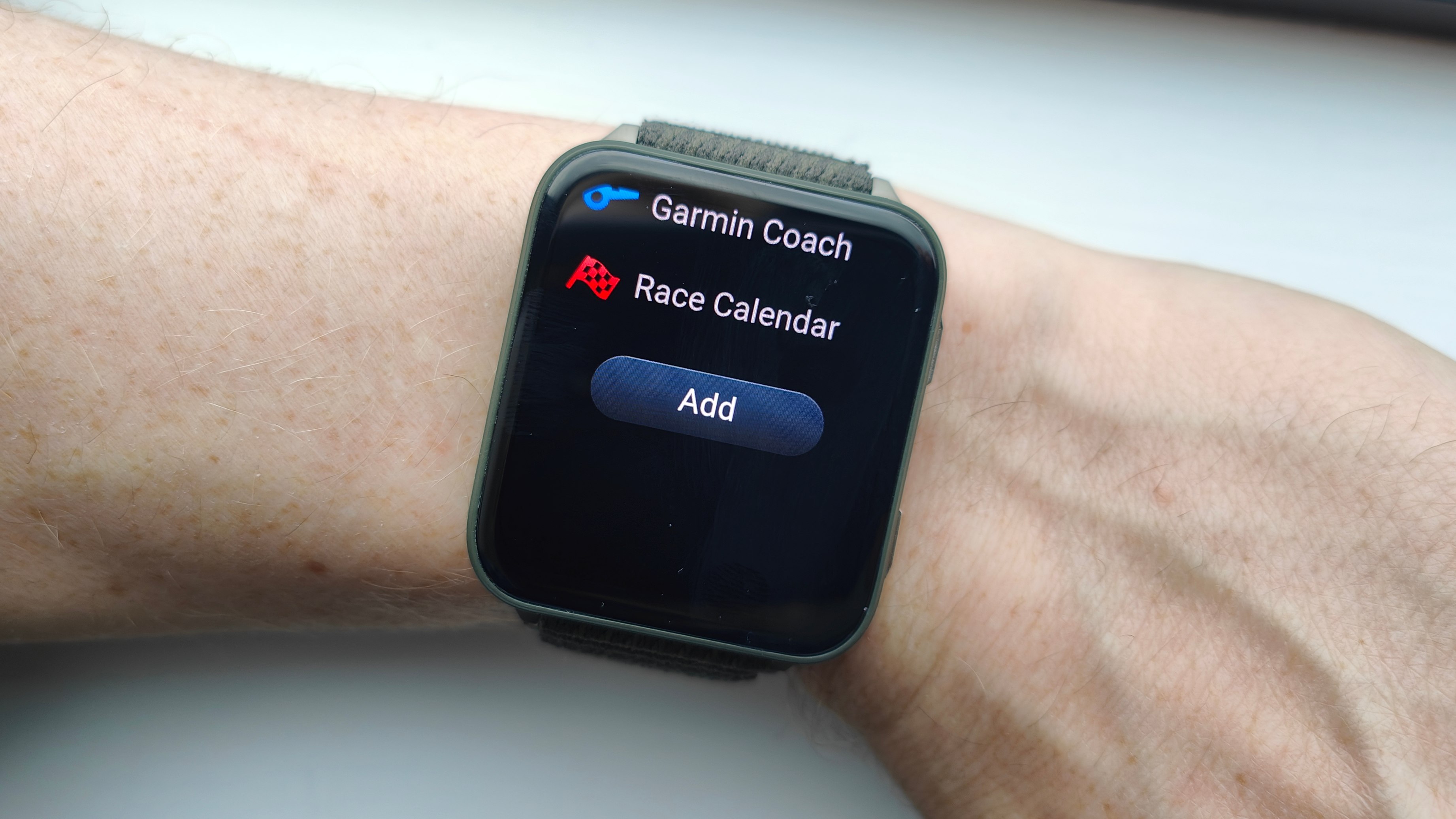 Primary Race Glance on Garmin Venu X1