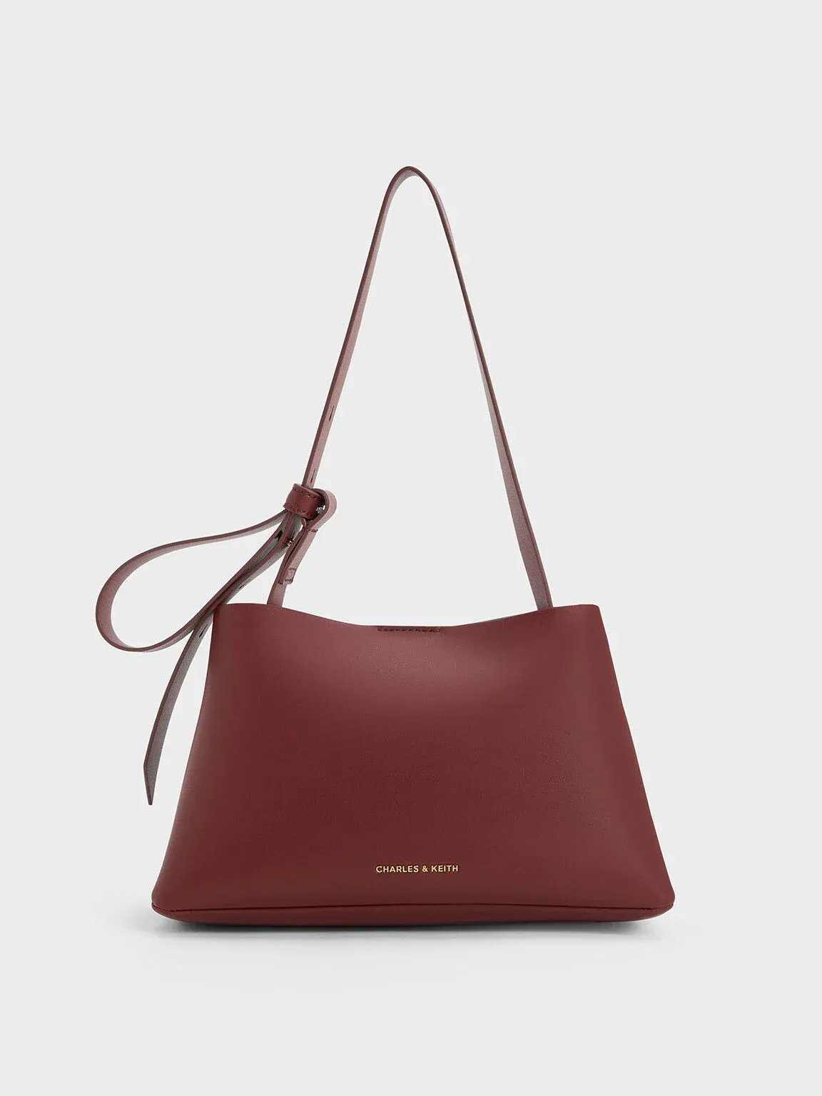 Charles & Keith burgundy handbag