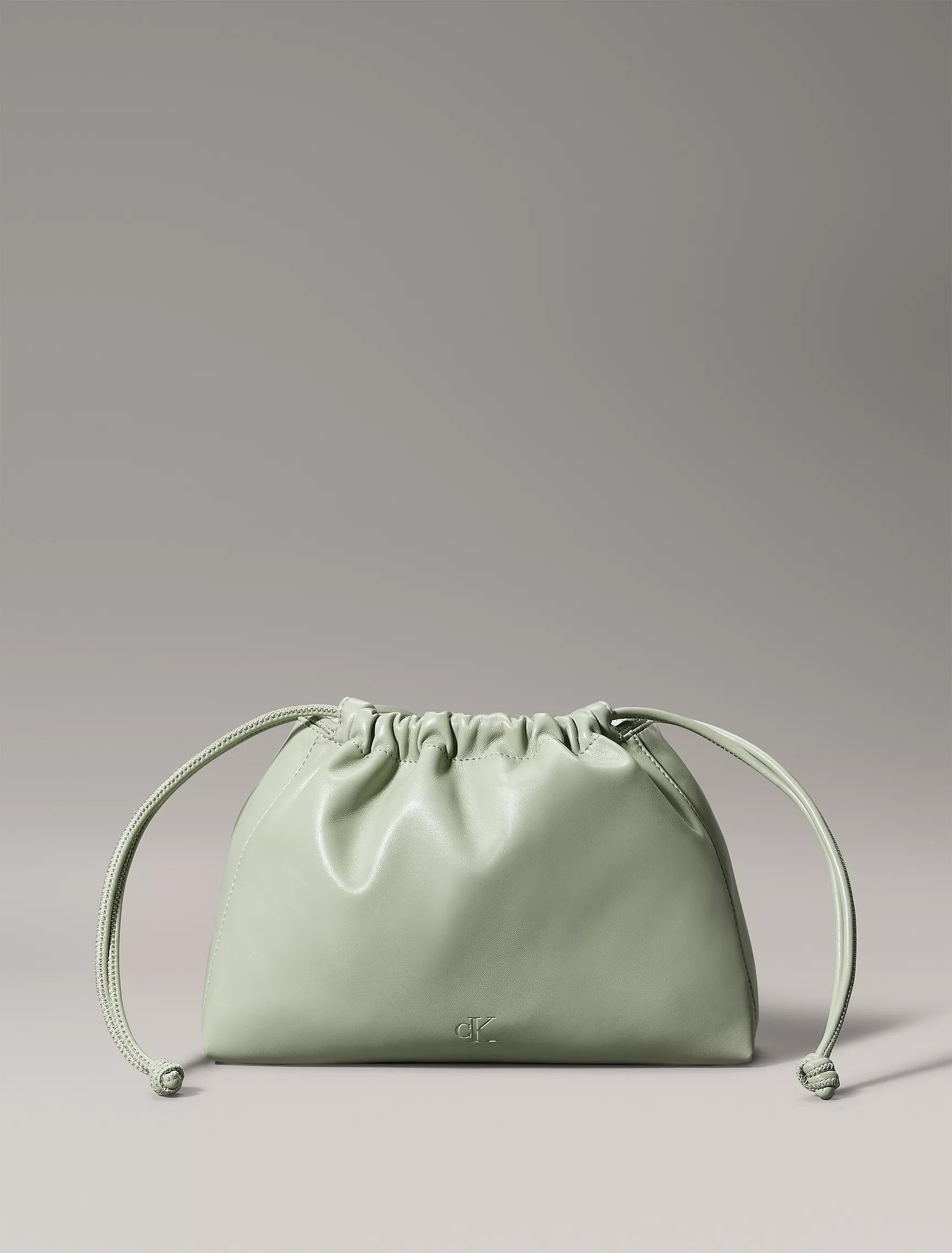 Calvin Klein, Monogram Logo Drawstring Crossbody Bag
