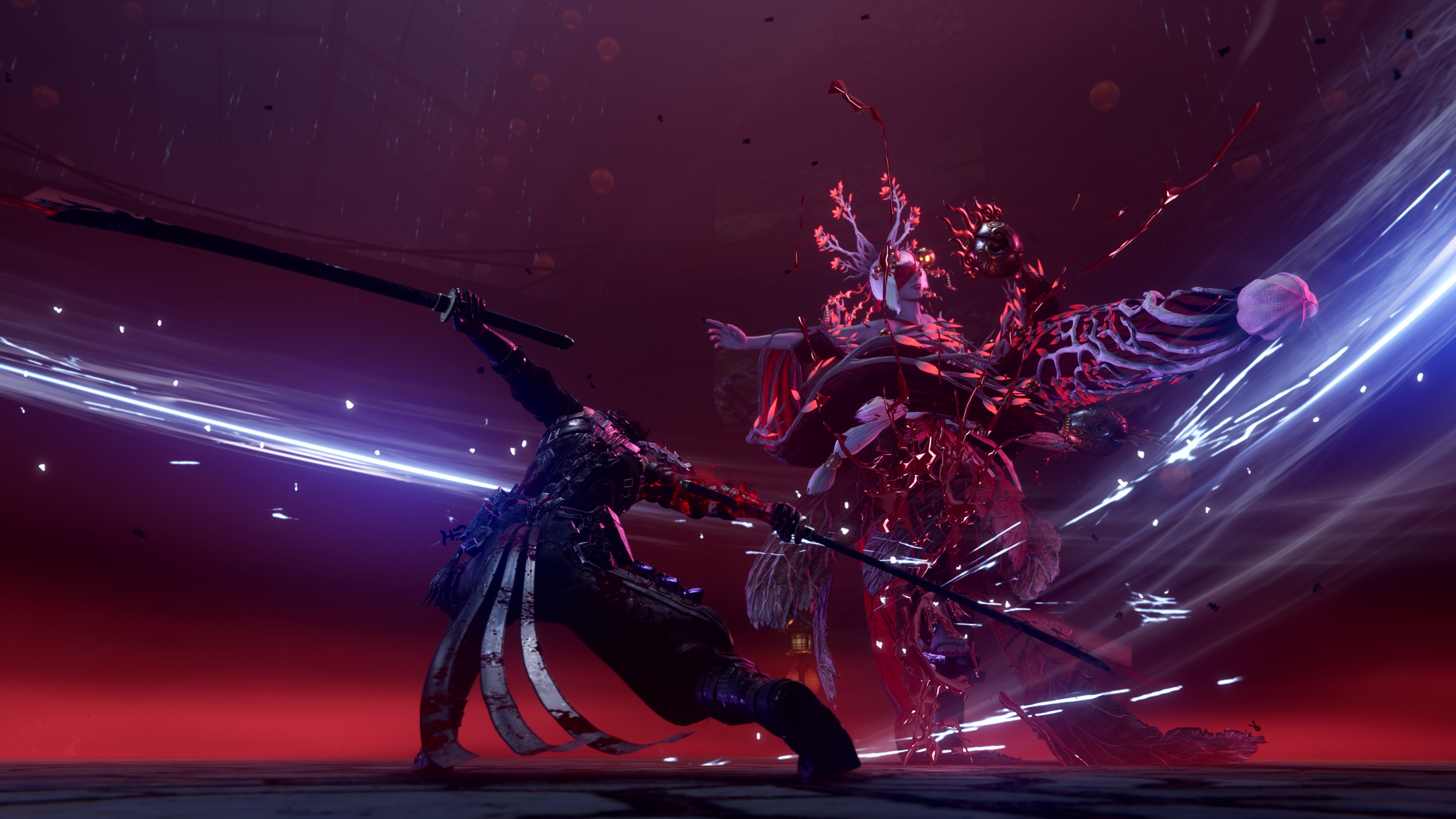 Yakumo fighting the courtesan boss in Ninja Gaiden 4