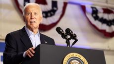 US President Joe Biden during a campaign event in Madison, Wisconsin