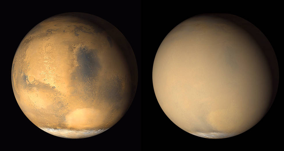 Mars images by Mars Global Surveyor