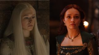 Emma D'Arcy as Rhaenyra cropped vs. Olivia Cooke as Alicent in House of the Dragon