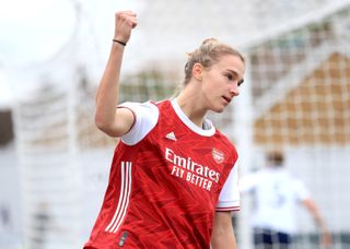 Arsenal’s Vivianne Miedema leads this season's WSL scoring charts and is the division's all-time top scorer (Adam Davy/PA).