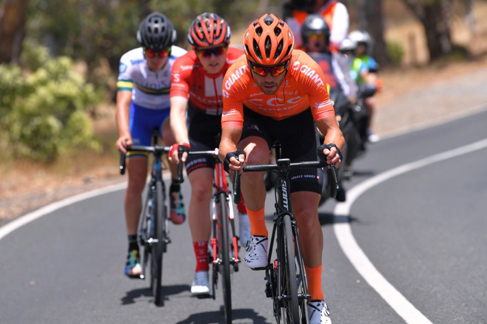 Patrick Bevin (CCC Team ) leads the break