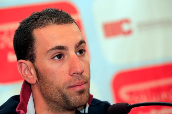 Vincenzo Nibali (Astana) at the press conference ahead of the Giro del Trentino