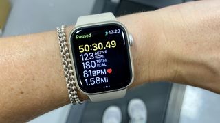 a photo of the Apple Watch screen after a walking workout