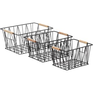 Amazon Basics Wire Baskets, set of 3 
