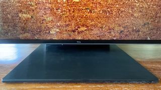 TCL 85C805K 4K TV showing stand and bottom of screen
