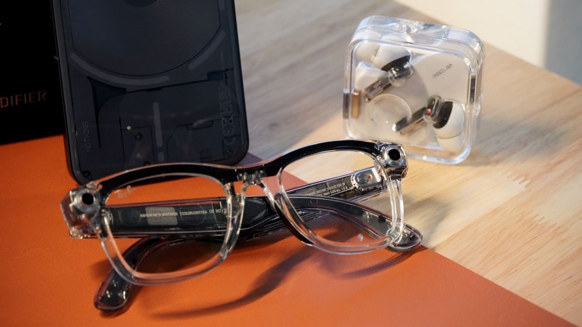 Ray-Ban Meta limited edition transparent smart glasses.