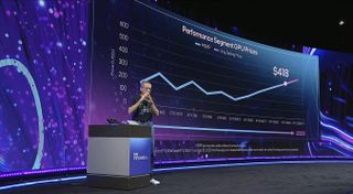 Intel performance segment GPU prices graph from Intel Innovation 2022