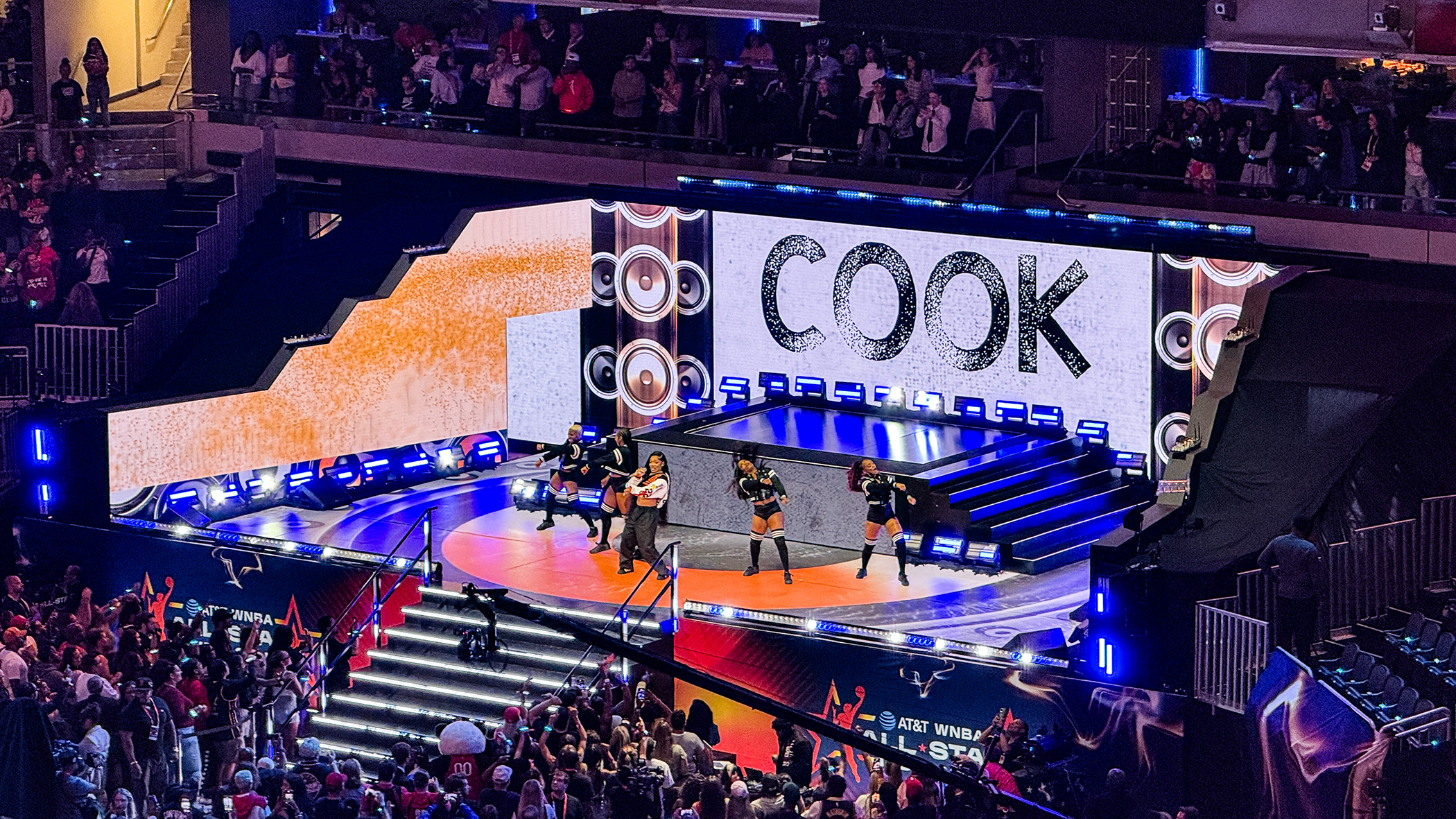 The stage lit up at the 2025 WNBA All-Star Weekend.