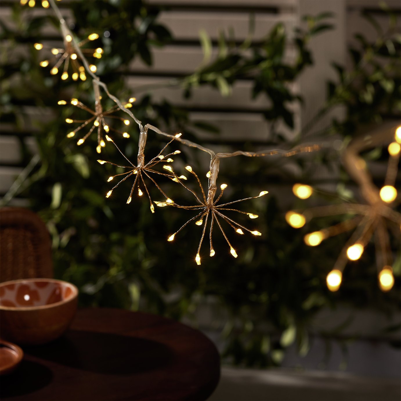 Garden by Sainsburys Solar Starburst Led String Lights