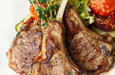 Lamb chops with rosemary and anchovy butter