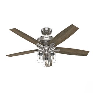 Hunter Ananova ceiling fan with Brushed Nickel finish on a white background.