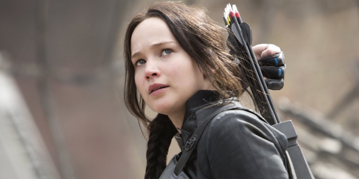 Jennifer Lawrence as Katniss Everdeen in Hunger Games Mockingjay