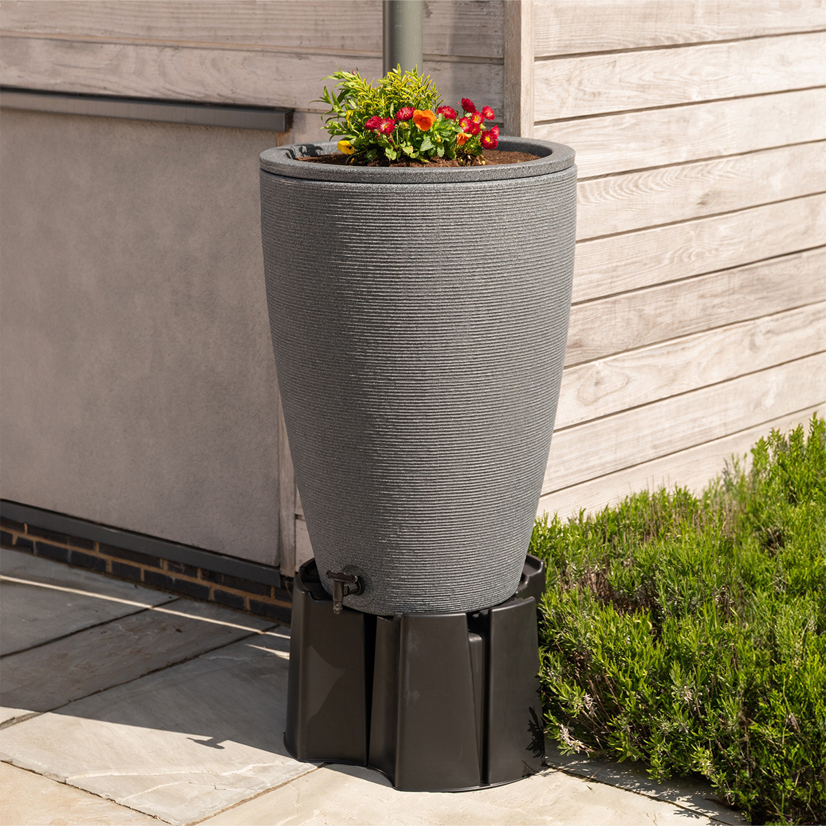 Strata Amesbury Water Butt With Planter, Ash - 120l