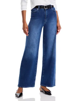 Le Slim Palazzo High Rise Wide Leg Jeans in Thunderstorm