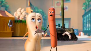 The two lead characters of Sausage Party.