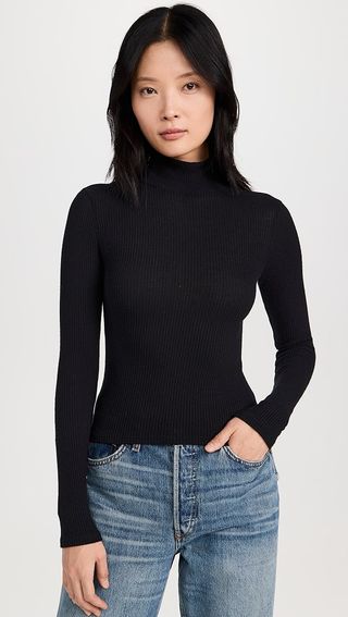 Perfectwhitetee Noelle Rib Turtleneck