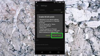 Kill Switch-funktionen visas i Android-appen för IPVanish