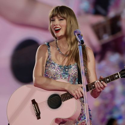 Taylor Swift performs on stage during the Eras Tour