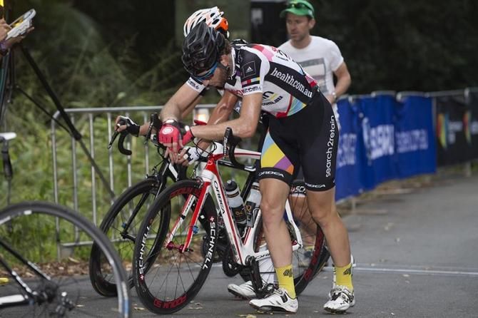 Neil van Der Ploeg (search2retain p/b health.com.au) at the finish line