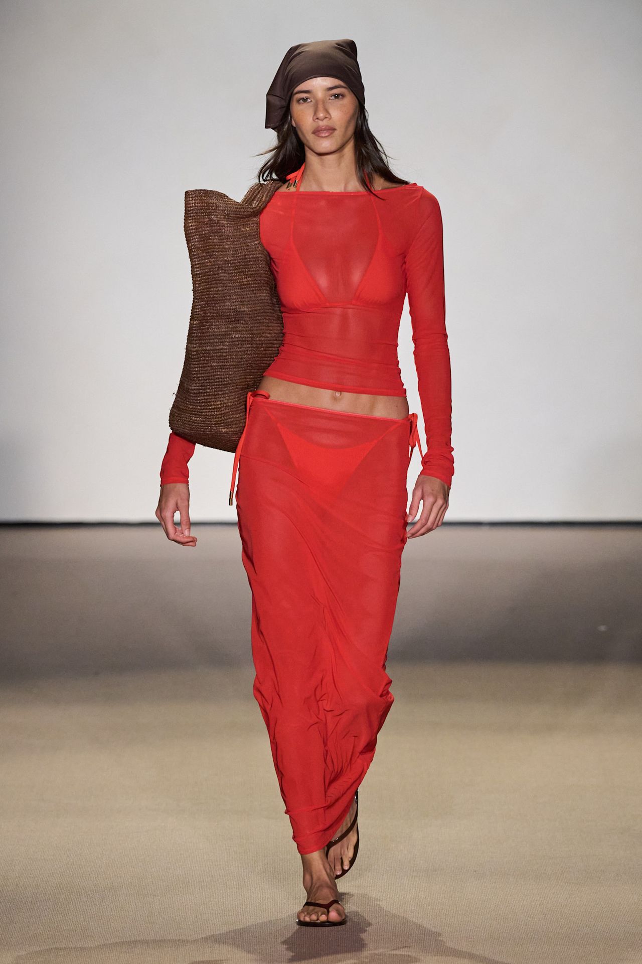 Monday Swimwear model on the runway during Paraiso Miami Swim Week 2026.