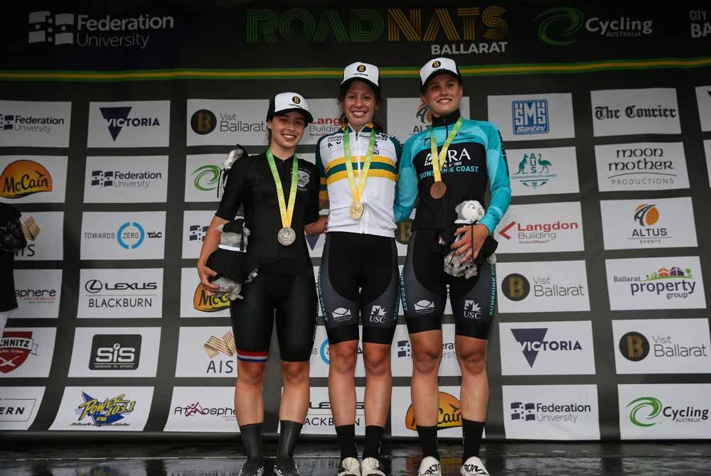 The U23 women's podium