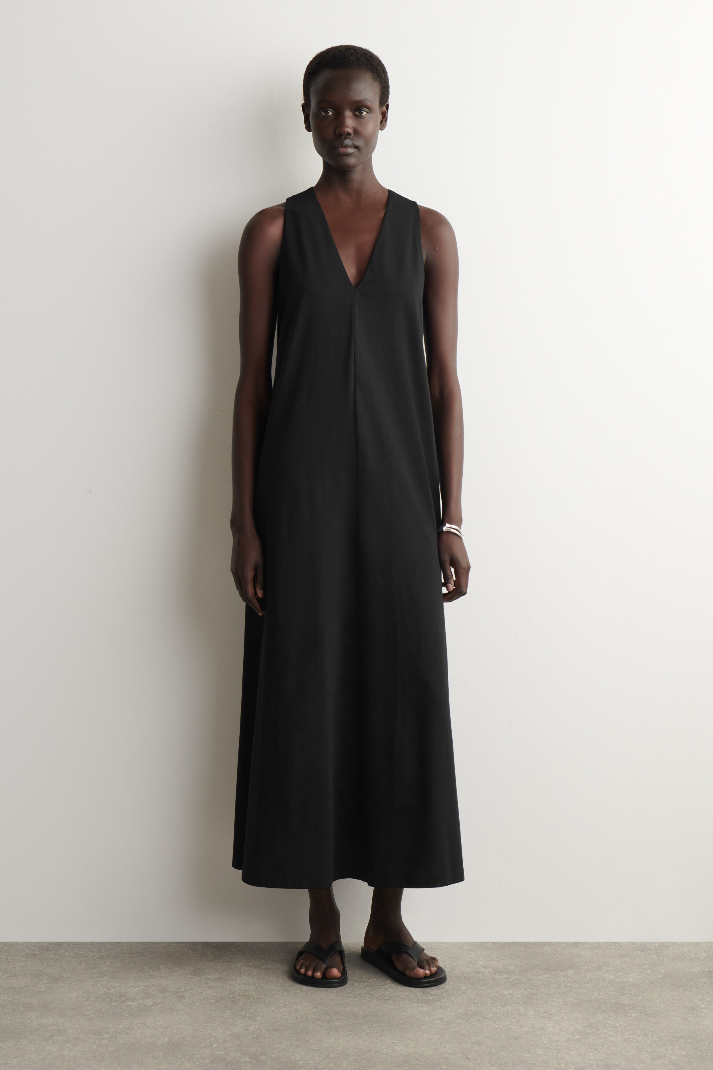 Twist-Back Jersey Midi Dress