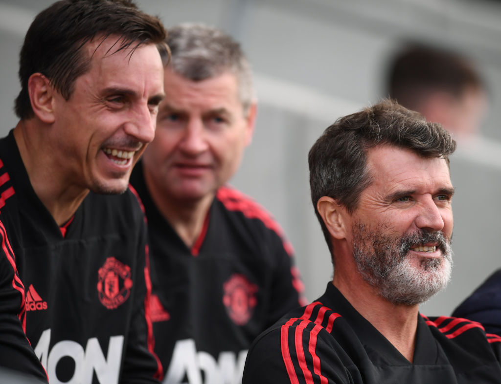 Gary Neville and Roy Keane