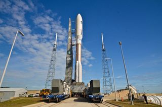 Atlas 5 Rocket Carrying MUOS-1 Satellite