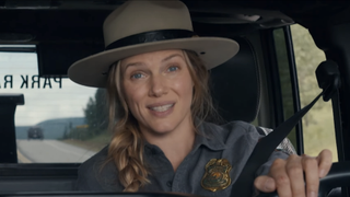 Tracy Spiridakos smiling in the trailer for USA's Anna Pigeon