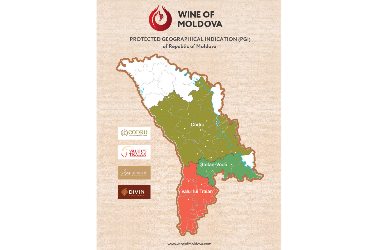 Moldova wine regions map