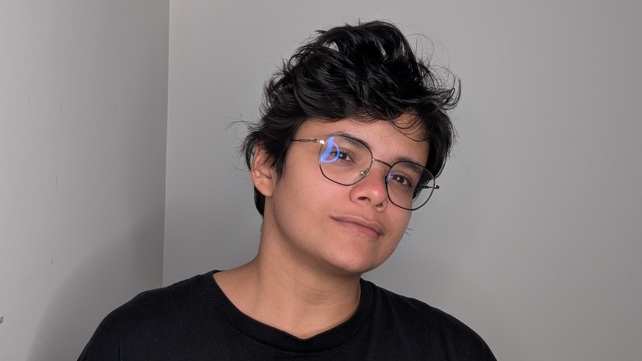 A self-portrait taken using a Westcott 18-inch Bi-Color LED Kit