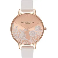 Olivia Burton Floral Leather Watch - was £63.87, now £48