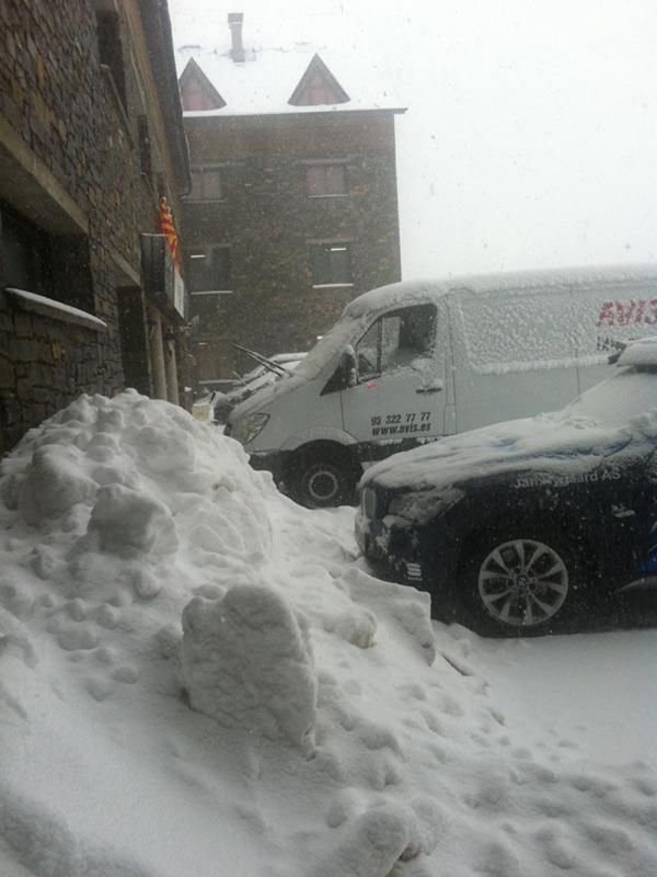 Snow disrupted the stage in Catalunya