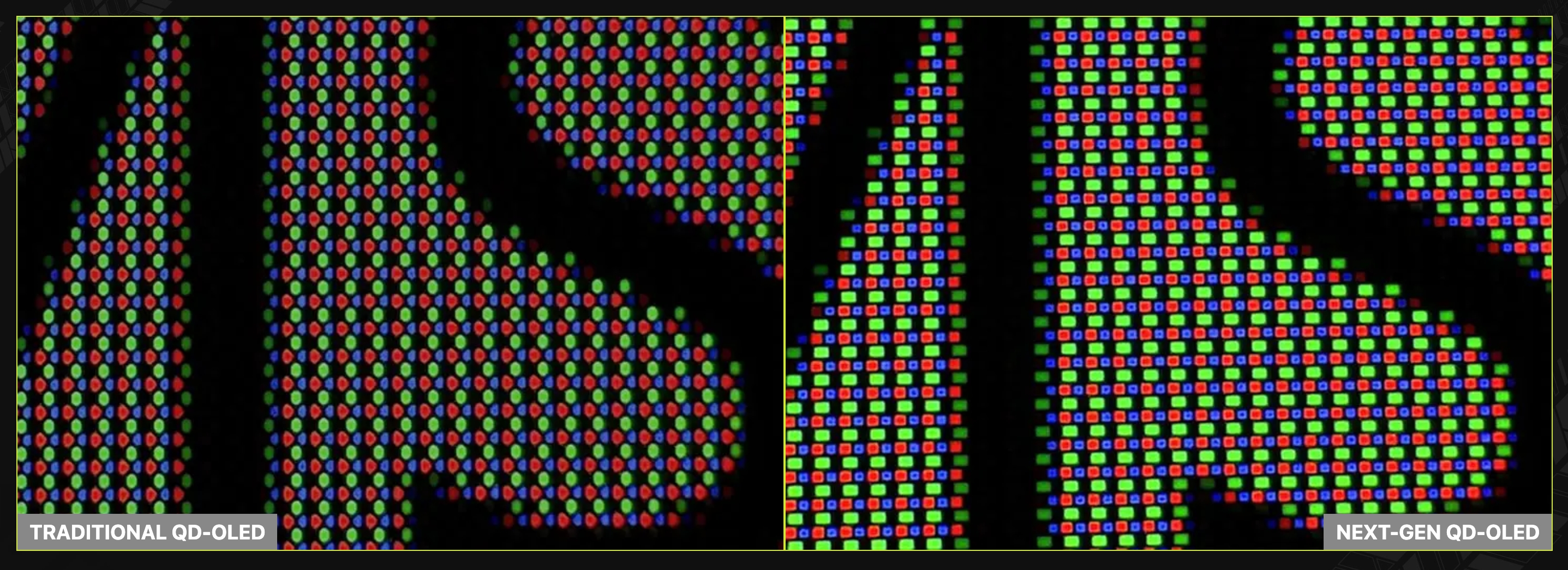 Text clarity difference between older and newer QD-OLED panels