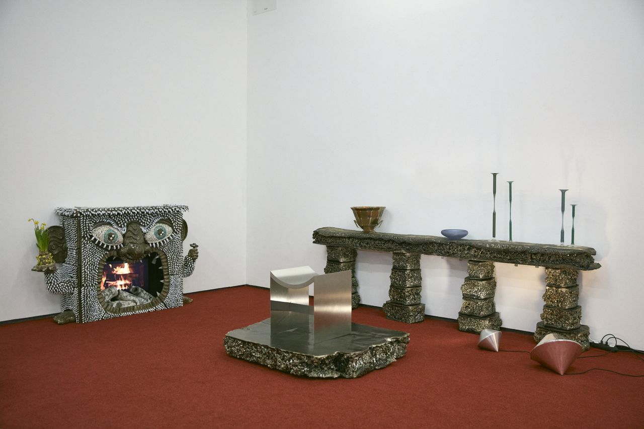 contemporary furniture in art gallery