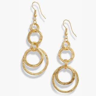 Gold-plated drop detail earrings