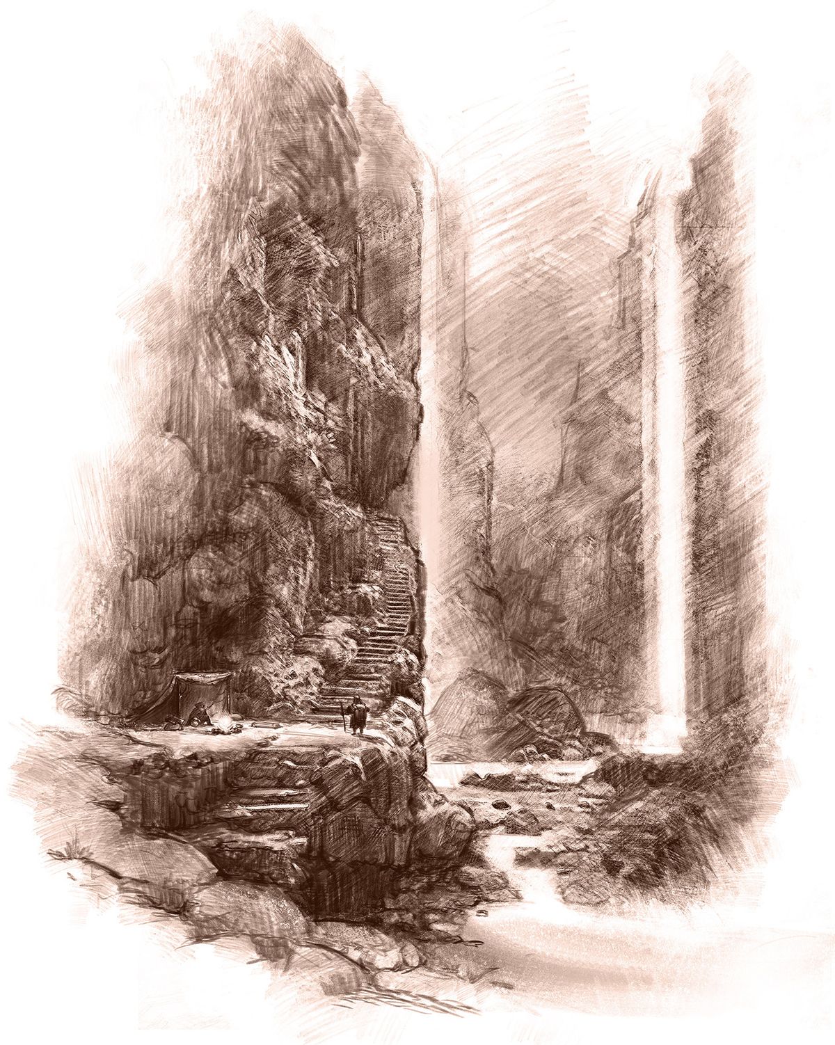 Interior artwork from Moria - Through the Doors of Durin