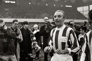 Stanley Matthews pictured at his testimonial in 1965, at the age of 50