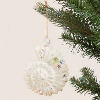 Glass Jewelled Hanging Shell Decoration