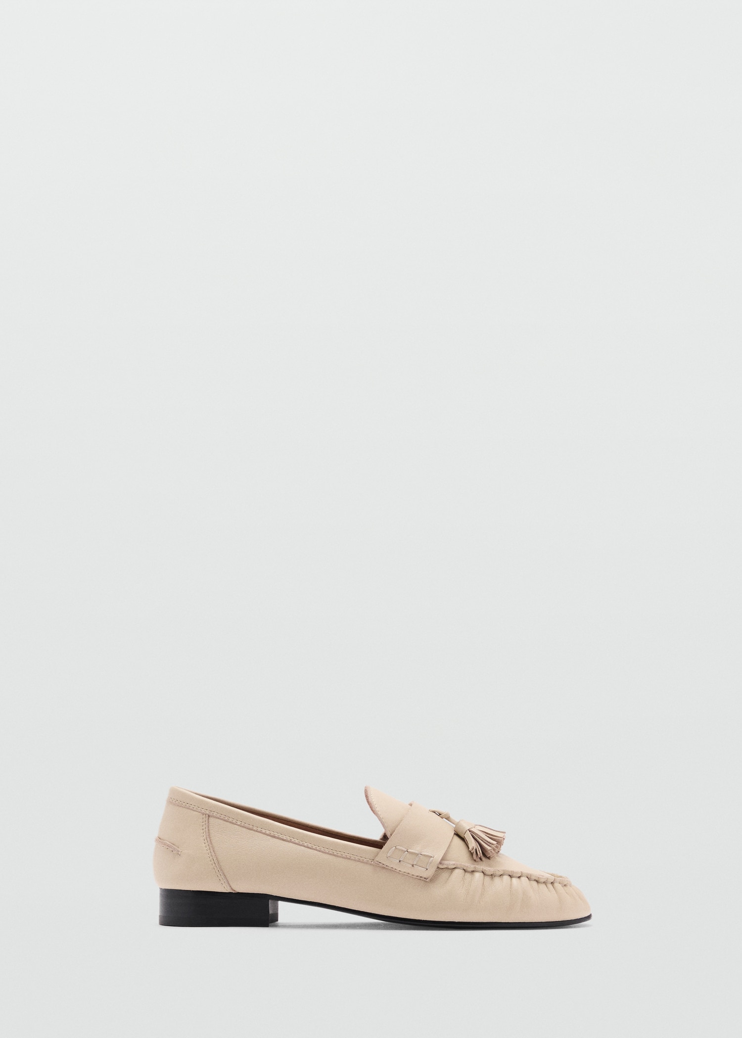 Leather Moccasins With Tassels - Women | Mango Usa