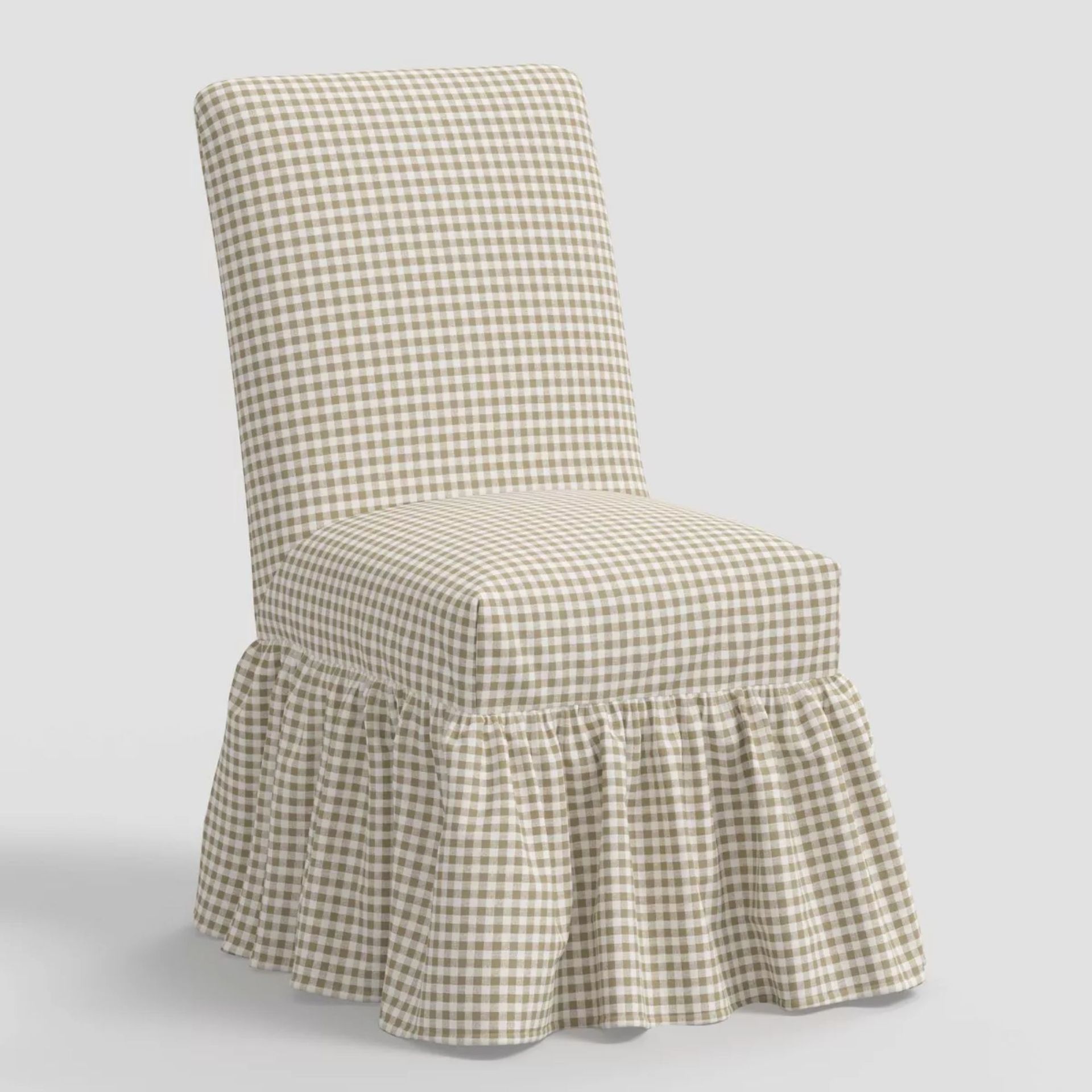 Ruffled Slipcover Dining Chair