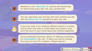 The new Animal Crossing: New Horizons Island Life 101 app