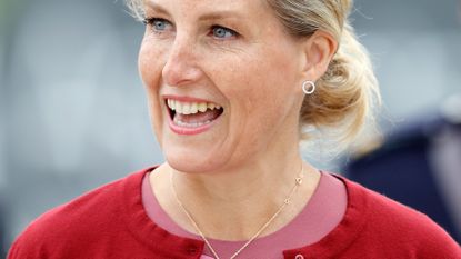 Sophie, Duchess of Edinburgh smiles during a visit to the Hale Youth &amp; Community Centre on September 25, 2024 