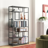 Asymmetrical iron bookshelf, Wayfair