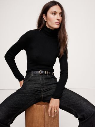 Banana Republic, Featherweight Cashmere Turtleneck Sweater